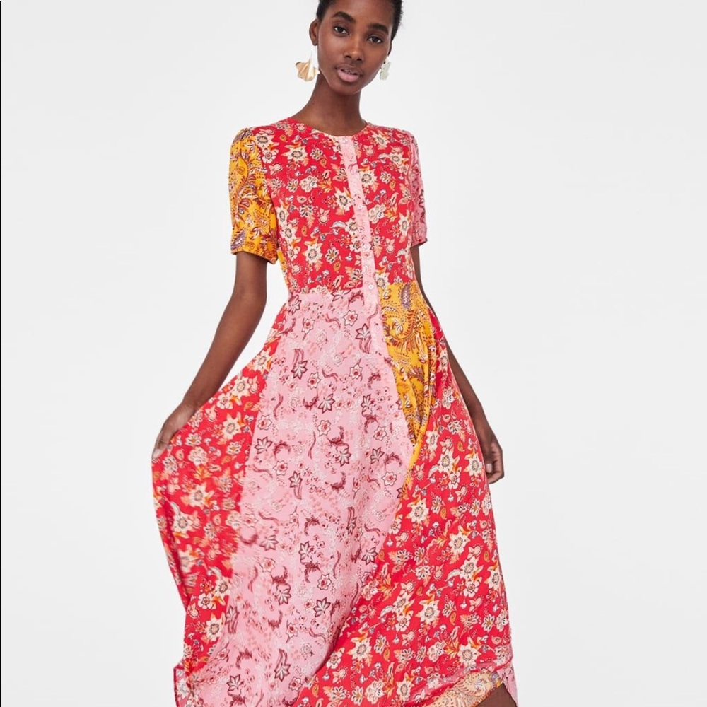 Zara patchwork dress